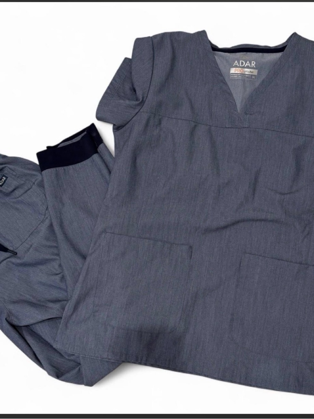 Ada Men’s Slate Gray V-Neck Scrub Top